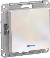 Выключатель с подсветкой без рамки Systeme Electric AtlasDesign 1-кл. жемчуг картинка